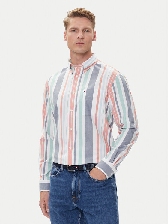 

Рубашка regular fit Oxford Regatta MW0MW39476 Tommy Hilfiger, мультиколор