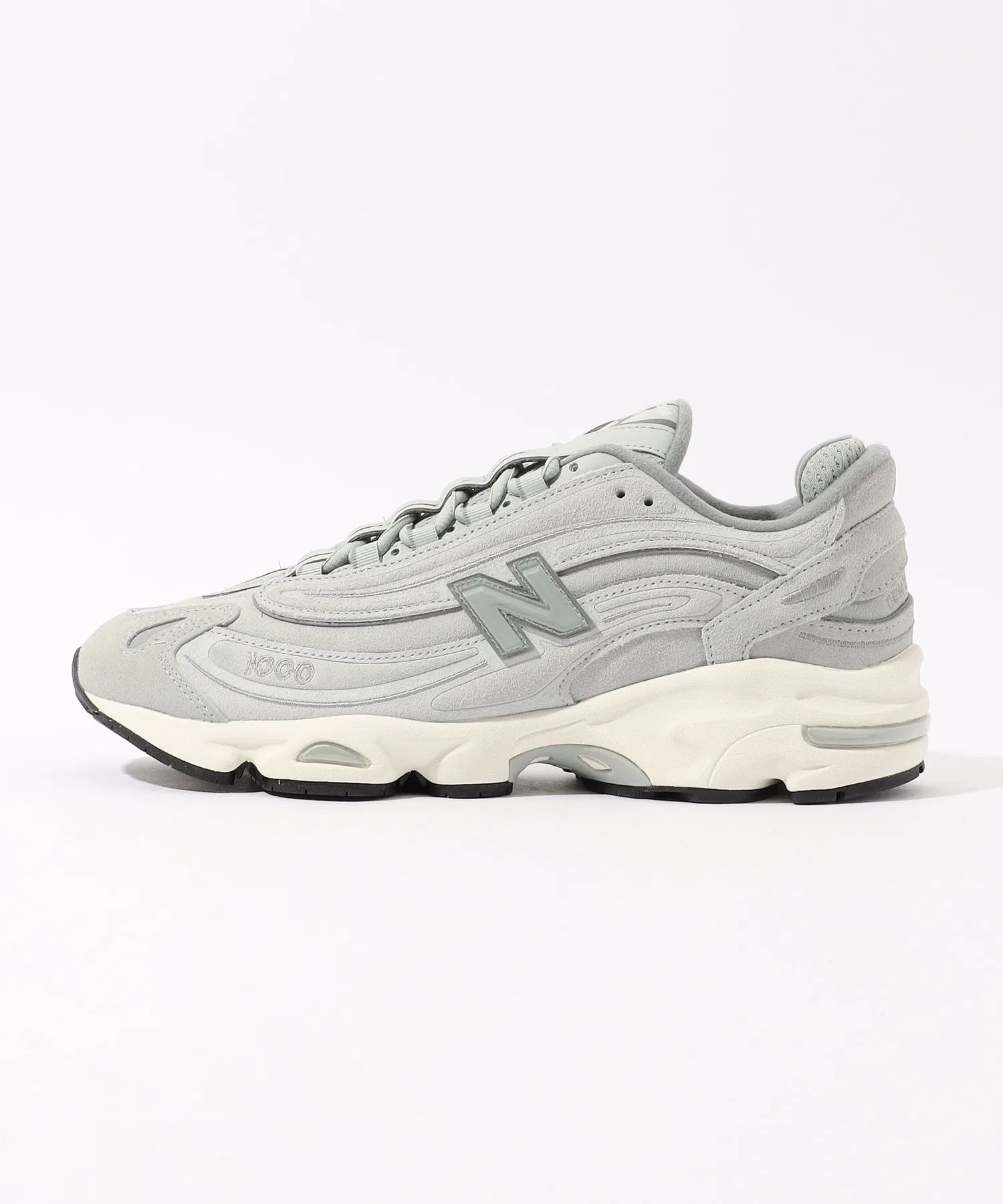 Мужские кроссовки New Balance U1000 из натуральной кожи серые — фото 3