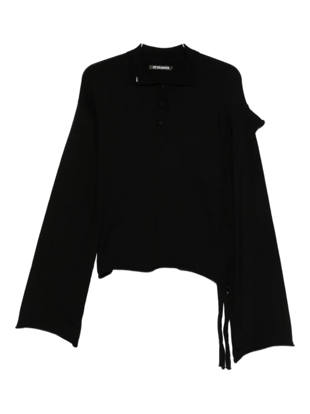 

Топ Ottolinger button-fastening asymmetric knitwear, черный