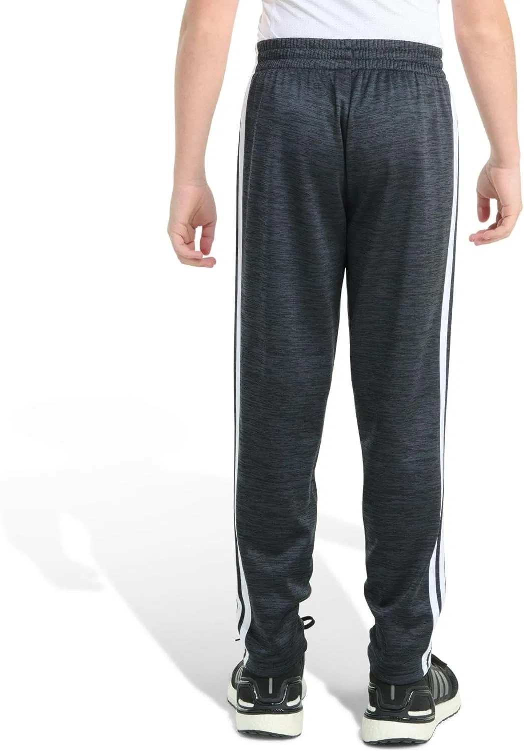 Детские тренировочные брюки Adidas с тремя полосками, Black Heather — фото 4