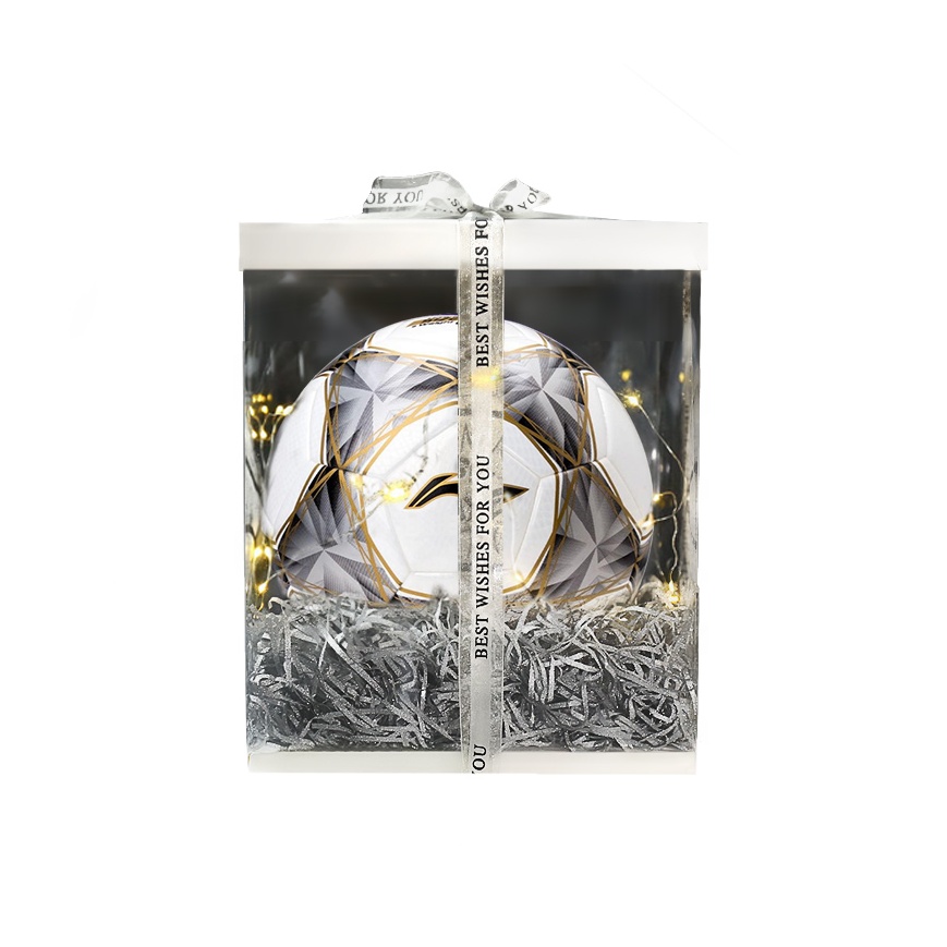 

LINING Размер 5 футбольный мяч PU бесшовный термосварной Unisex белый серебристый золотистый