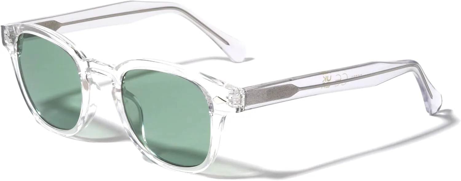 

Круглые овальные солнцезащитные очки для мужчин и женщин в стиле ретро-винтаж с защитой от УФ-излучения UV400 (комплект из 3 штук) Sunglasses Luxe, Green