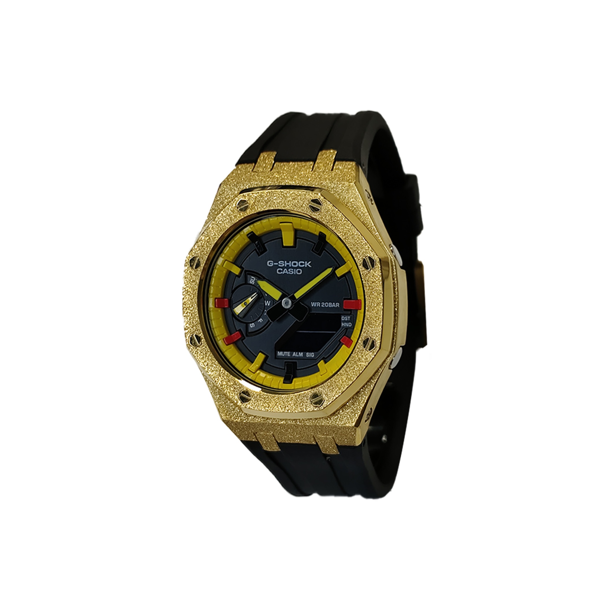 

CASIO Ретрофит серии электронный механизм фторэластомерный ремешок часы мужские черный циферблат