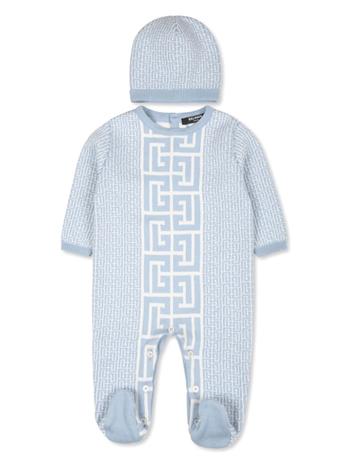 

Balmain Kids комплект для новорожденного с монограммой, синий