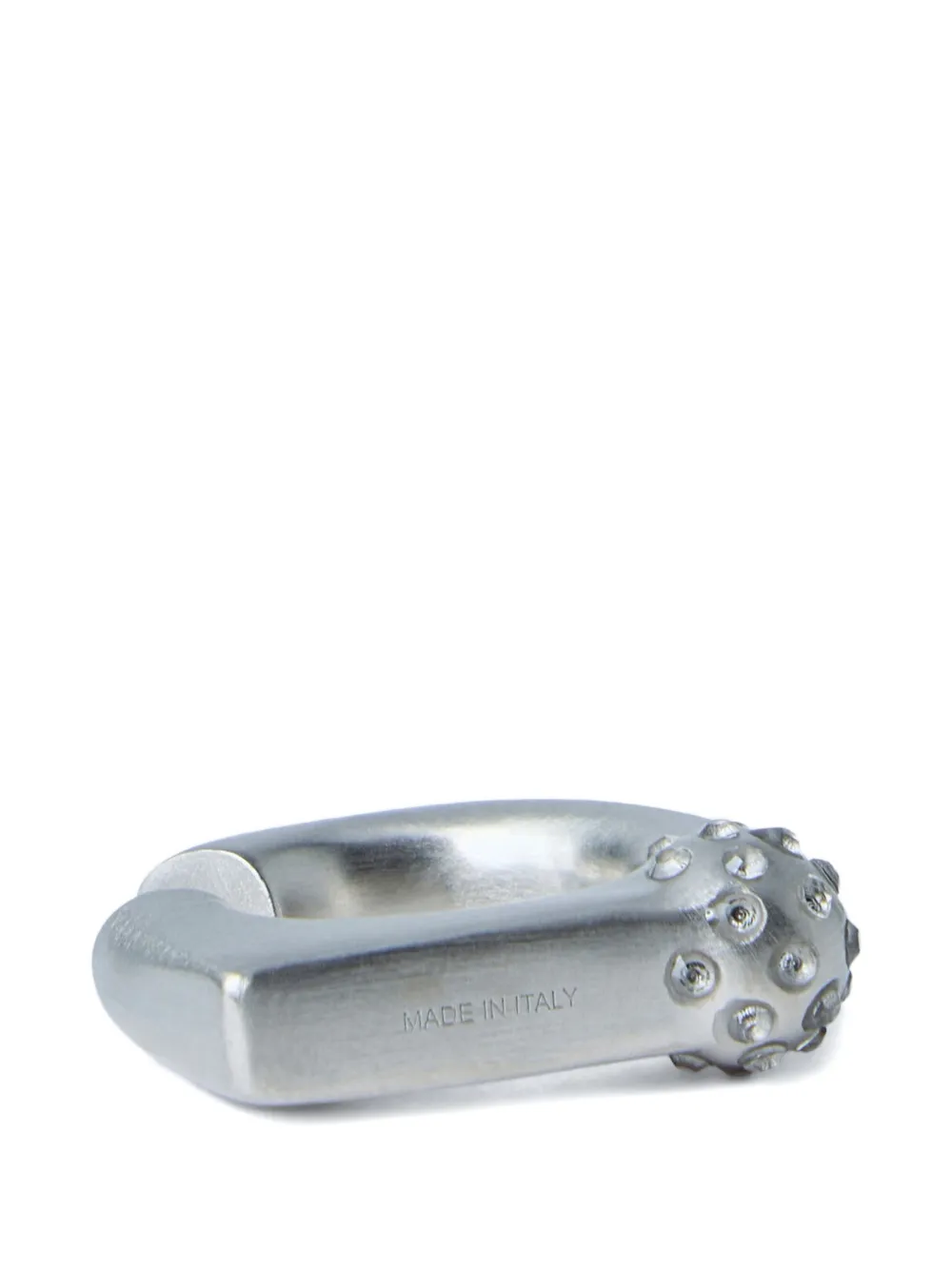 

Кафф для уха с фактурными деталями и геометрическим дизайном Rick Owens, серебряный