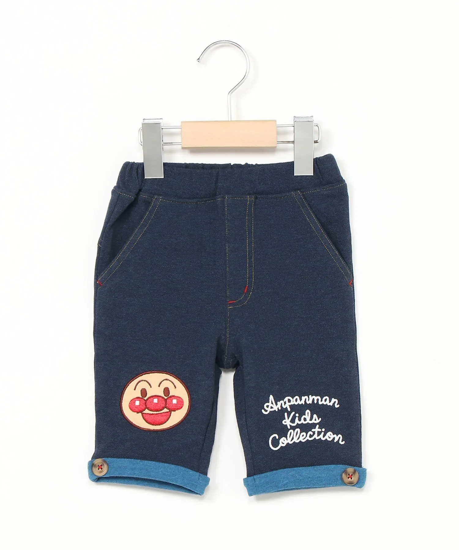 Детская коллекция ANPANMAN / (K) Брюки Каноко с аппликацией в виде складок Anpanman Kids Collection, Navy — фото 2