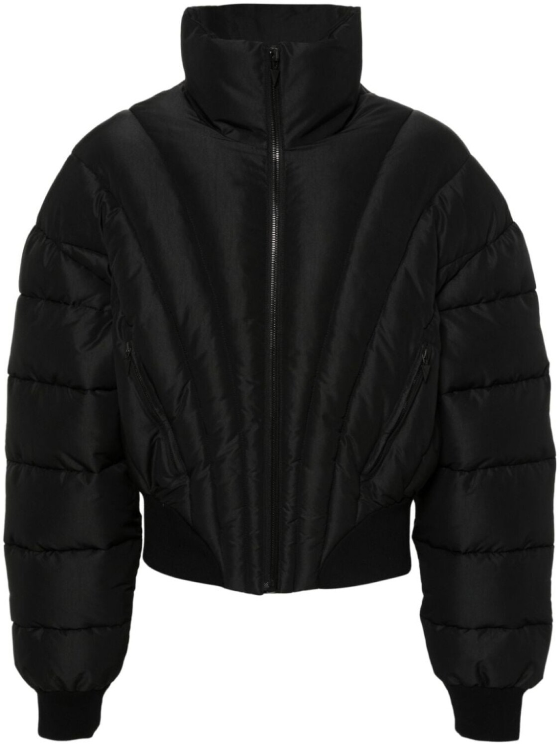 

Mugler утепленная куртка-бомбер, черный