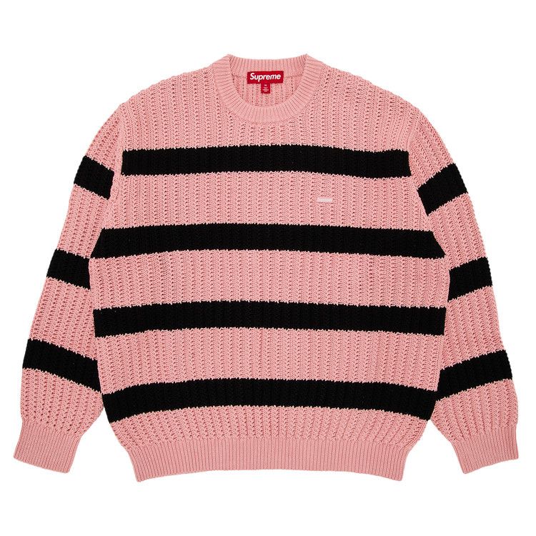 

Свитер Supreme Loose Gauge Stripe Small Box Sweater, Pink