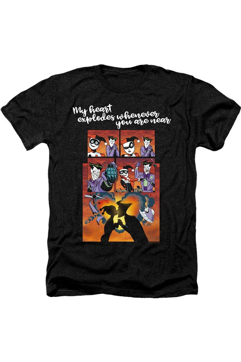 

Футболка / футболка Batman Explode для взрослых Heather Gildan, черный