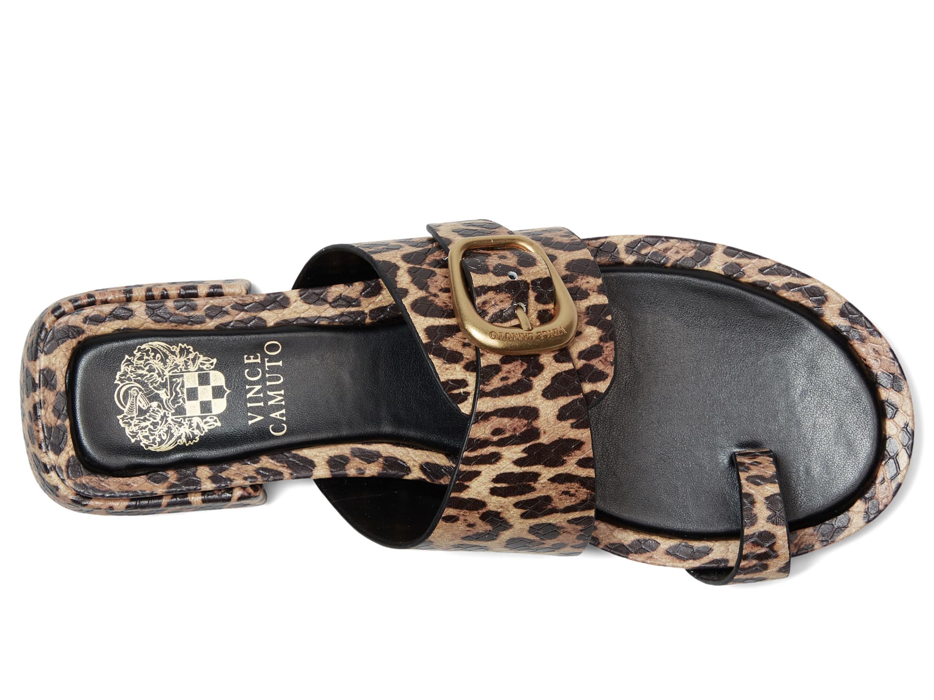 Туфли Vince Camuto Ranista Buckle Band Sandals, Black/Natural — фото 2