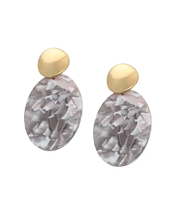 

Женские серьги-подвески из красного мрамора Sohi, gold