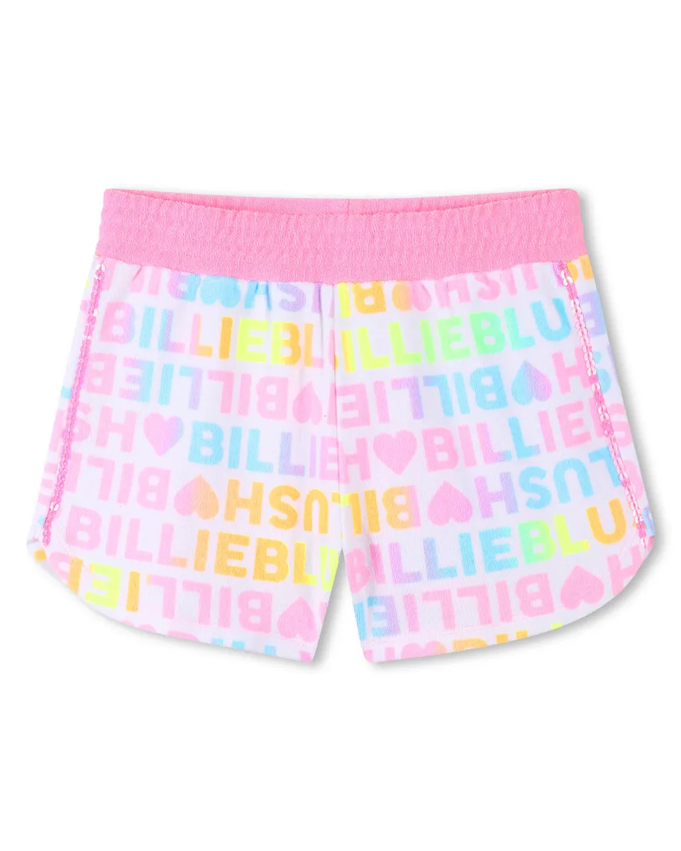 

Шорты для девочек с принтом по всей поверхности и эластичной талией Billieblush, цвет Rosa