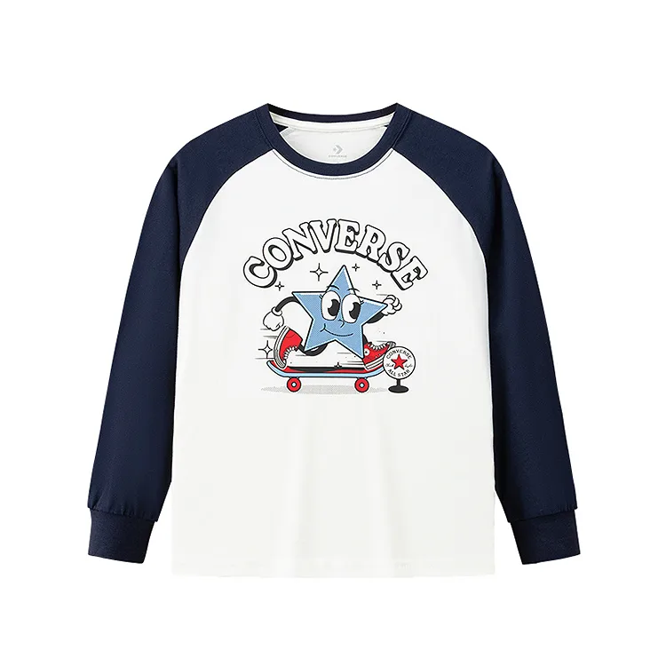 Футболка для детей Crew Neck Moderate Converse, темно-