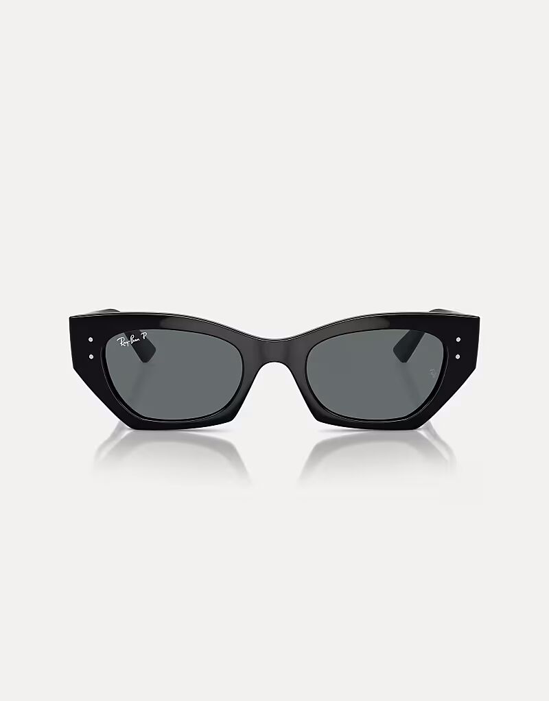 

Солнцезащитные очки Zena с нерегулярной поляризацией и серыми линзами черного цвета Ray-Ban