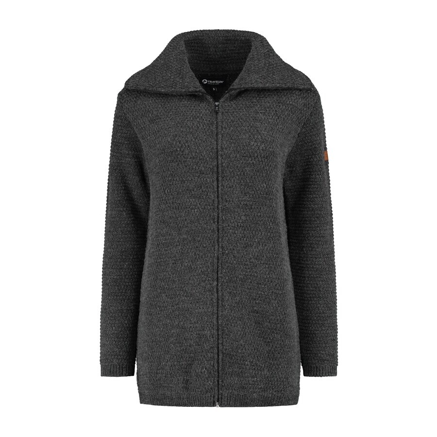 

Вязаный кардиган Travelin Knit Cardigan Nivala, темно-серый
