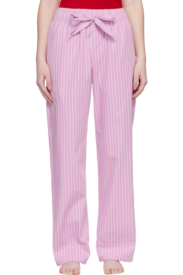 

Tekla Розовые пижамные штаны из поплина