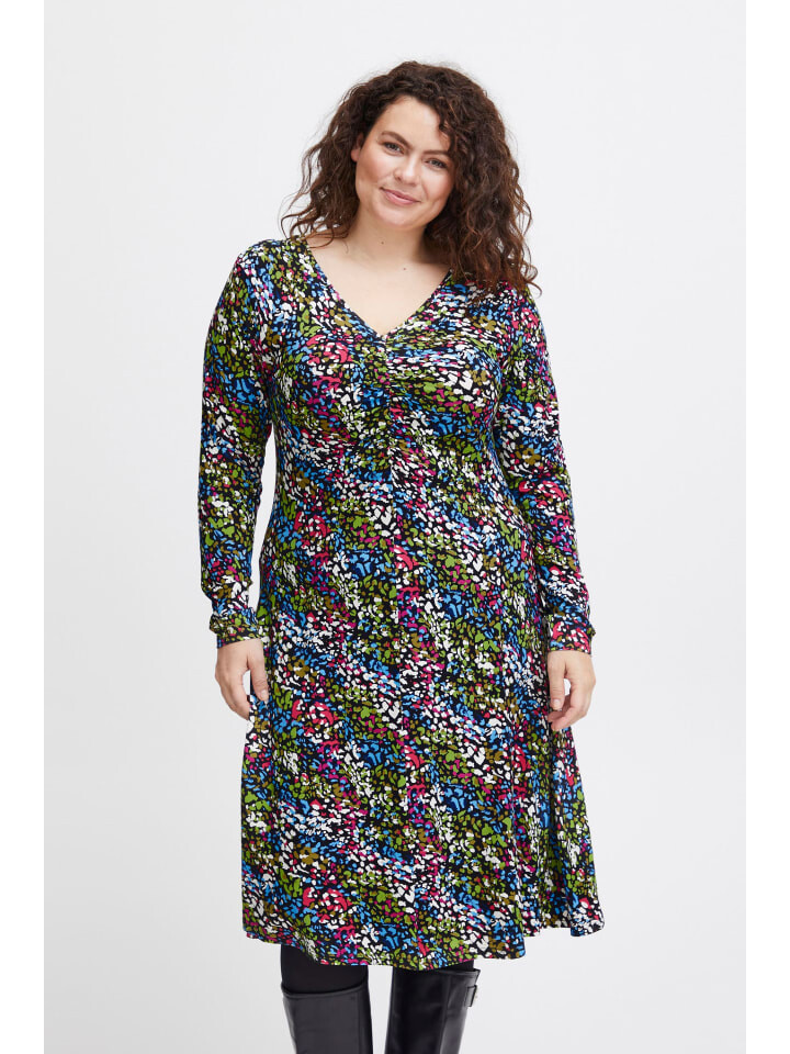 

Короткое платье Fransa Jerseykleid FPDOT 20612864 Basic A-Linien-Kleid mit Raffung, розовый