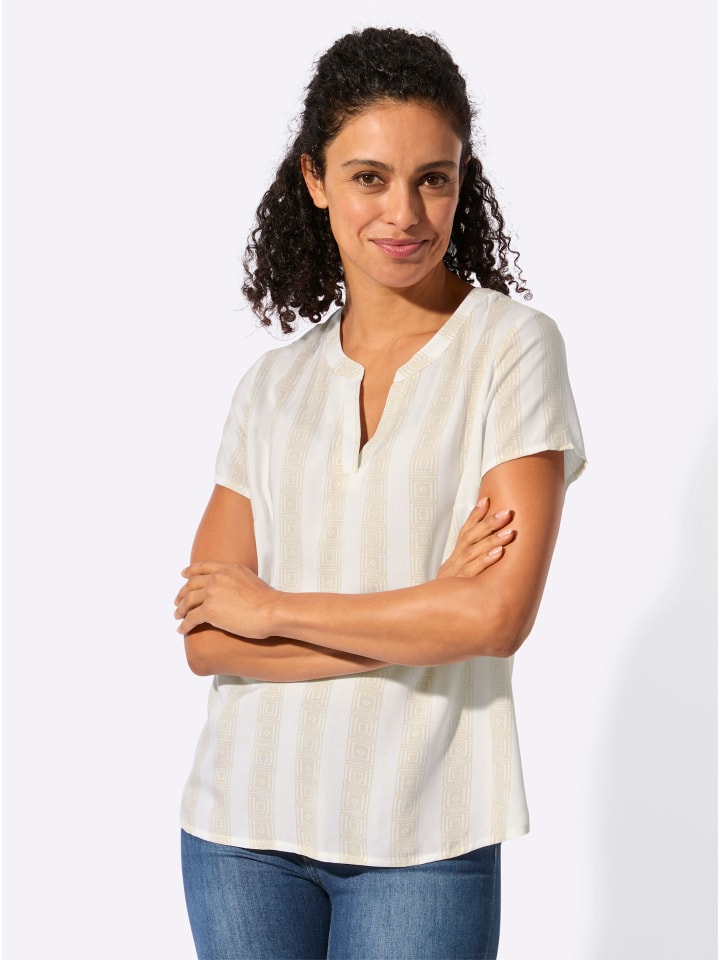 

Блузка с короткими рукавами песочно-белого цвета WITT WEIDEN