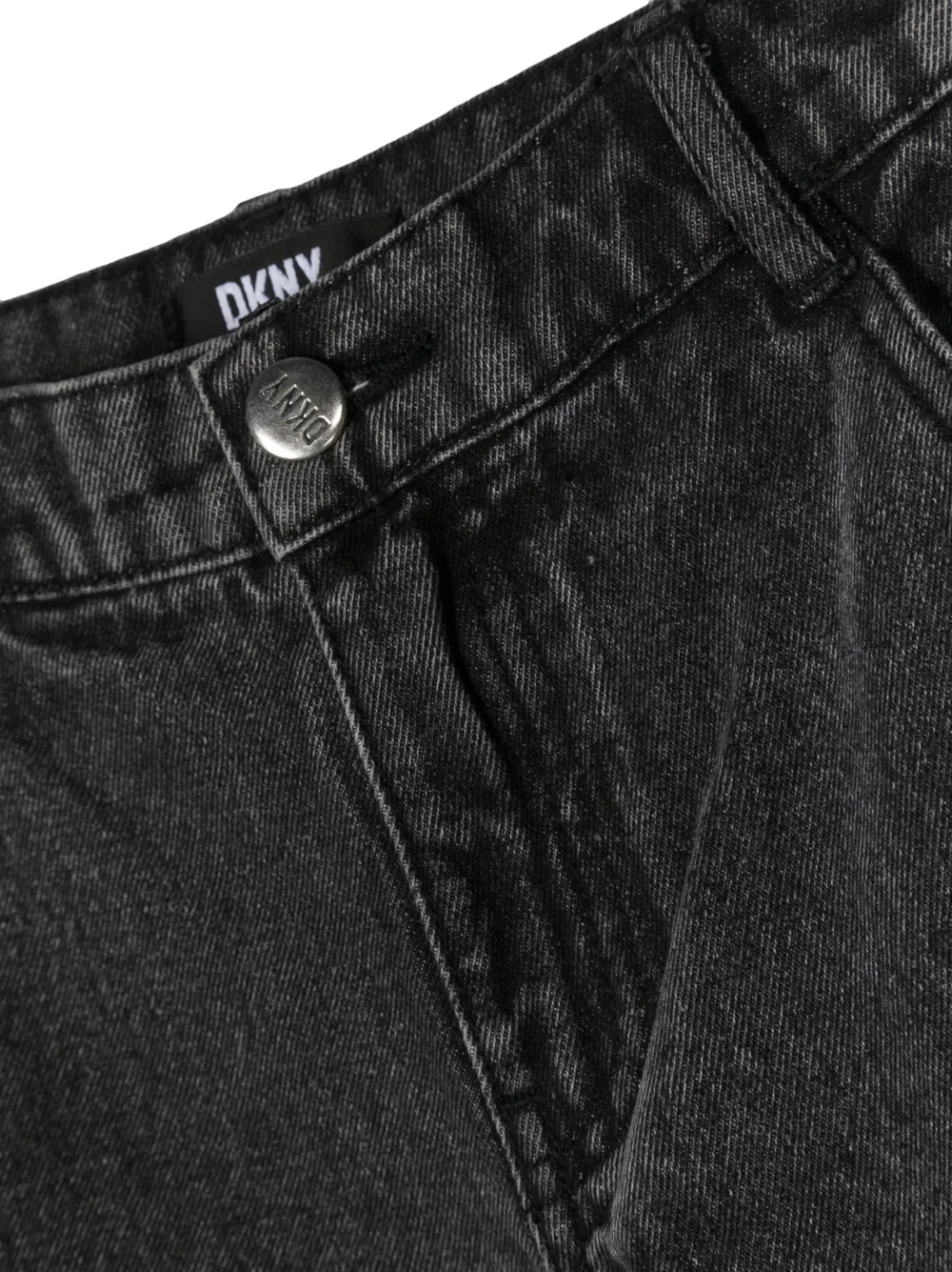 Прямые джинсы с нашивкой-логотипом Dkny Kids, черный — фото 3