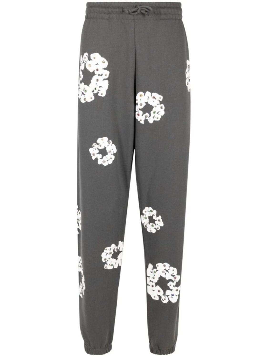 

Denim Tears спортивные брюки с принтом Rhinestone Cotton Wreath, серый