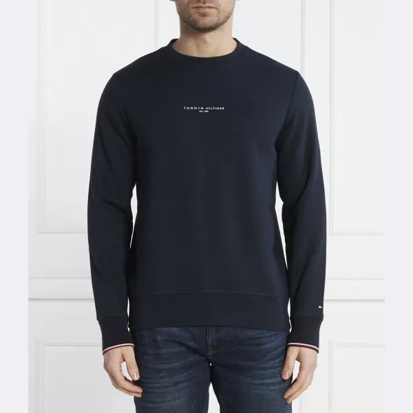 

Толстовка обычного кроя с круглым вырезом и логотипом Tommy Hilfiger, синий