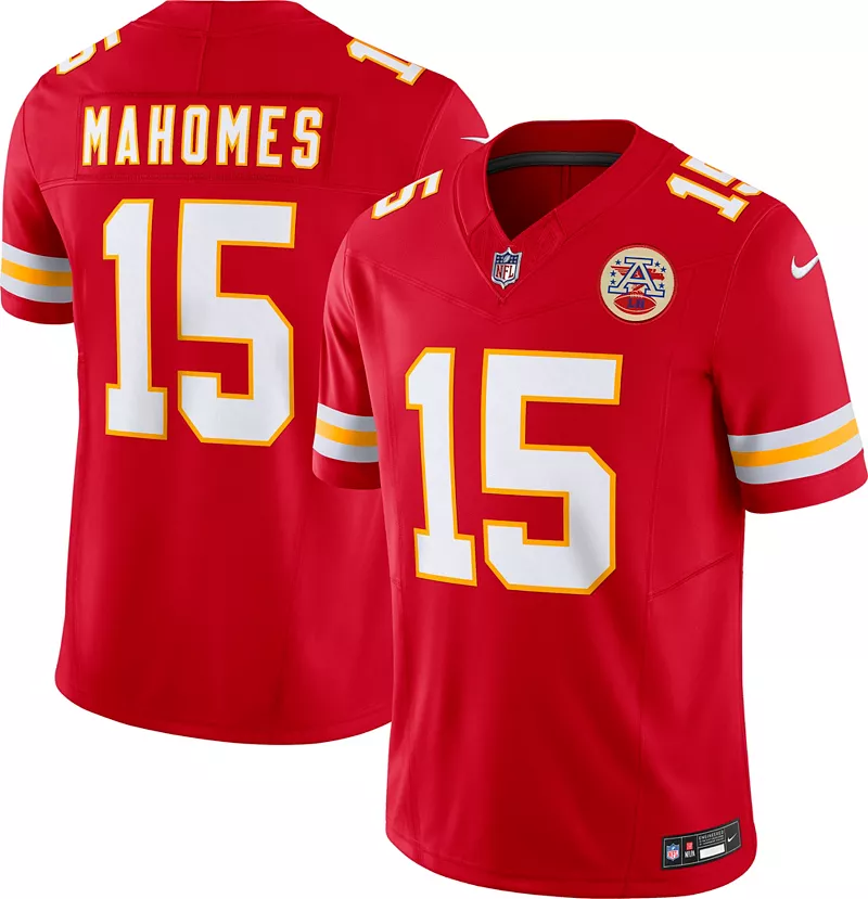 

Nike Men's Kansas City Chiefs Патрик Махоумс № 15 Vapor F.U.S.E. Ограниченная красная майка
