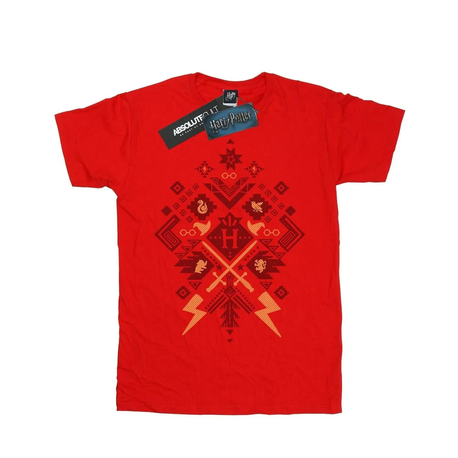 Футболка с принтом Fair Isle Harry Potter, красный — фото 2