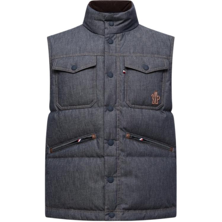 

Пуховый жилет унисекс Moncler Grenoble, темный серый