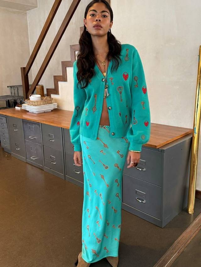 

Юбка с принтом Dorris Key Never Fully Dressed, Turquoise/Multi