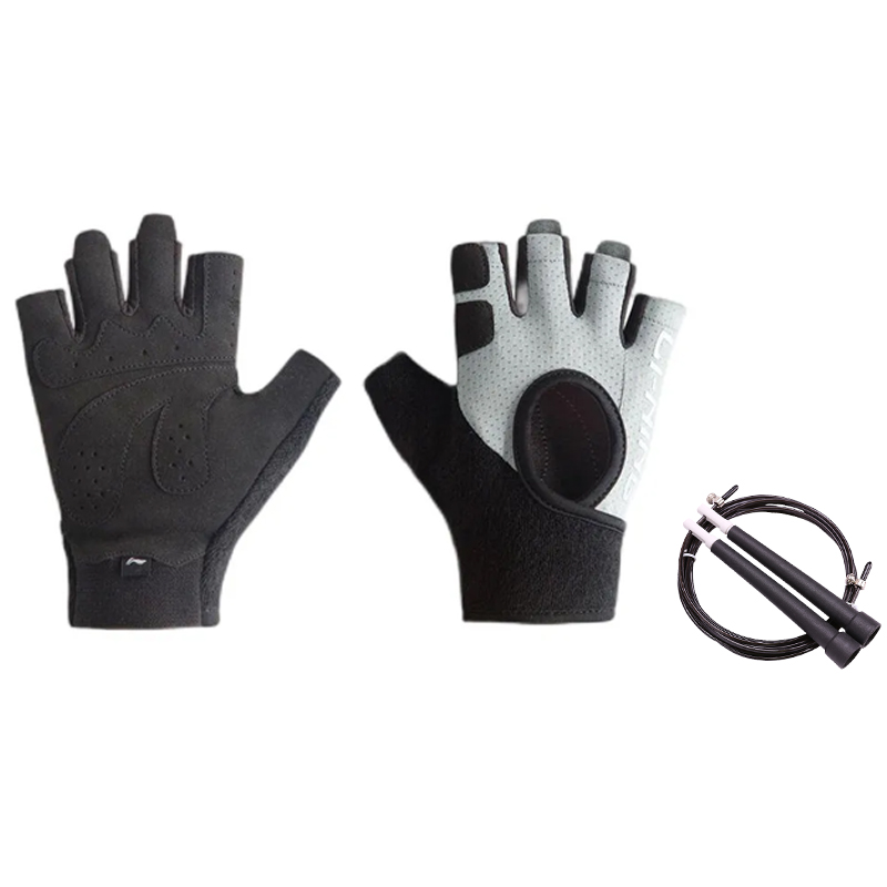 

Фитнес-перчатки Li-Ning, li-ning glove starry черный+steel wire jump rope черный