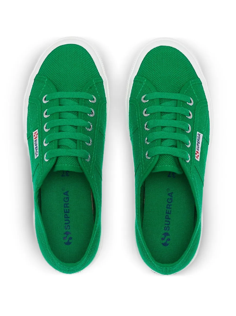 Парусиновые кроссовки на шнуровке Superga, зеленый — фото 3