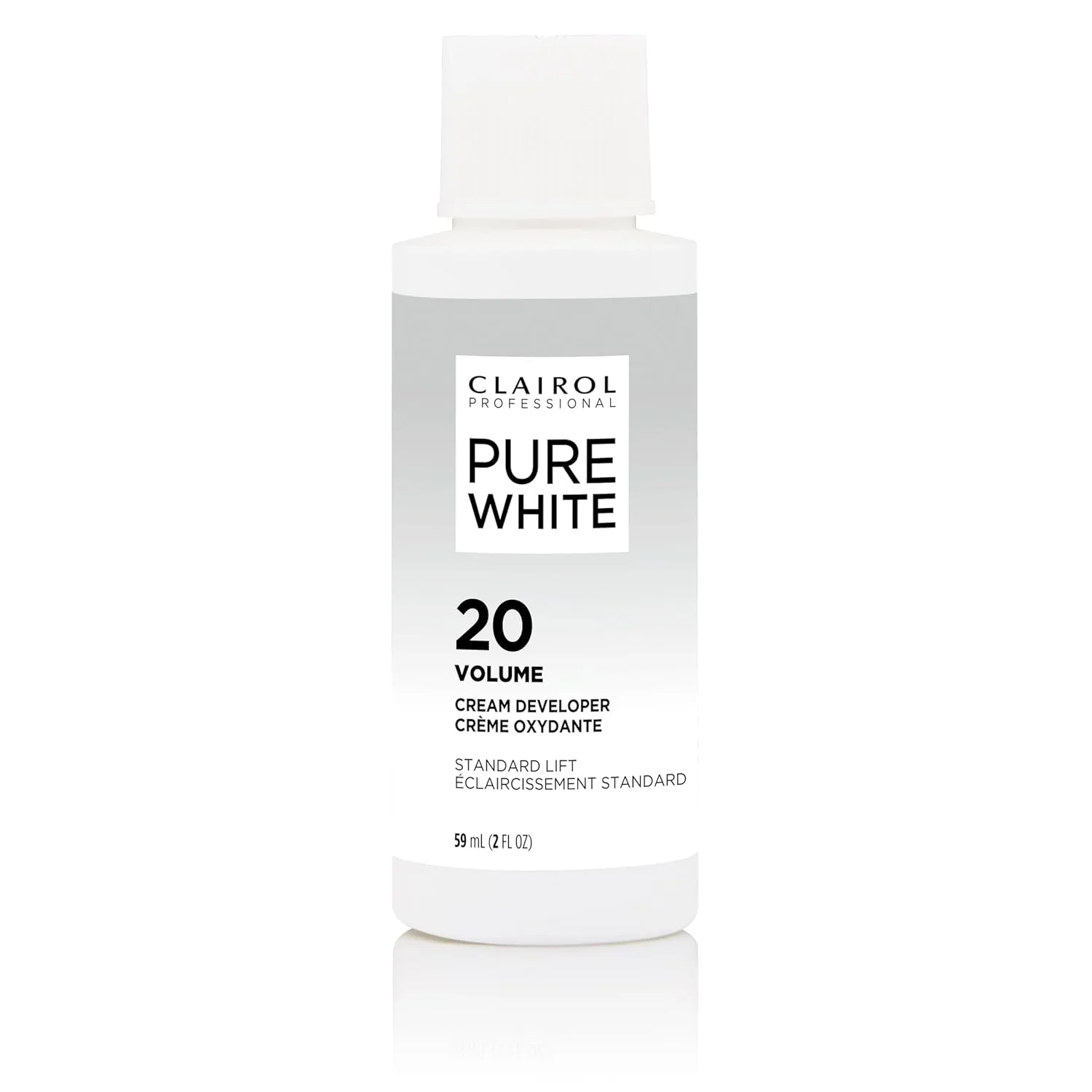 Осветляющий и закрашивающий седину окислитель для волос Clairol Professional Pure White 20 Volume 59 мл (1 шт.), Pure White 20vol Crème Developer, 2 oz.