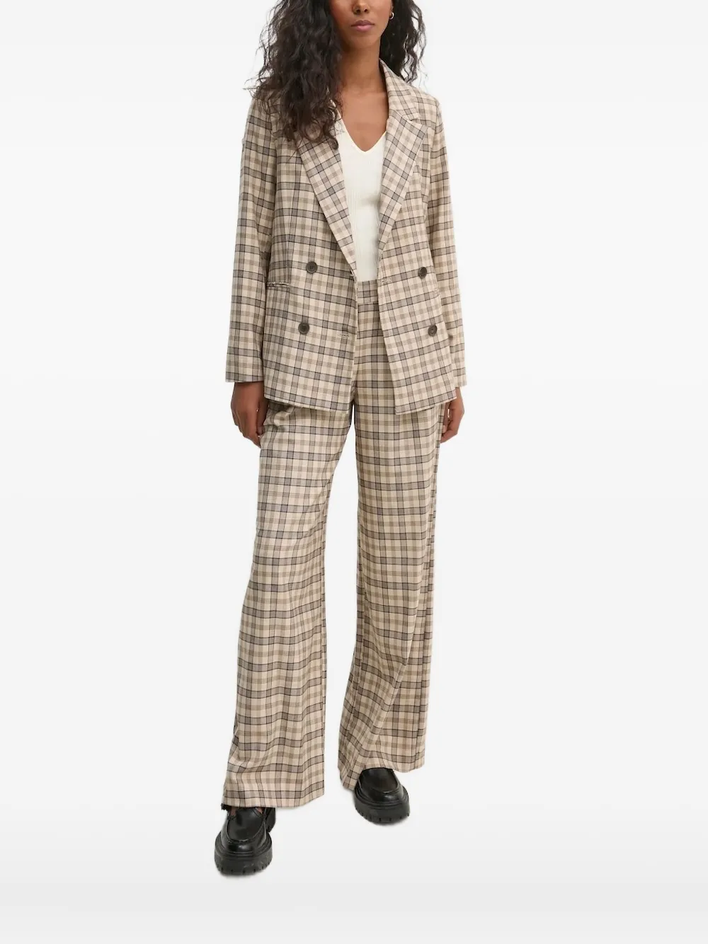 

Двубортный пиджак в клетку Hoss Intropia, нейтральный