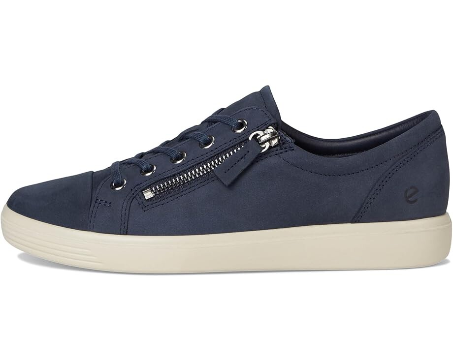 Кроссовки ECCO Soft Classic Lace Side Zip Sneaker, цвет Marine — фото 4
