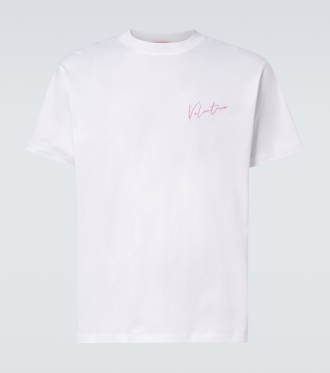 

Футболка из хлопкового джерси с логотипом Valentino, Bianco
