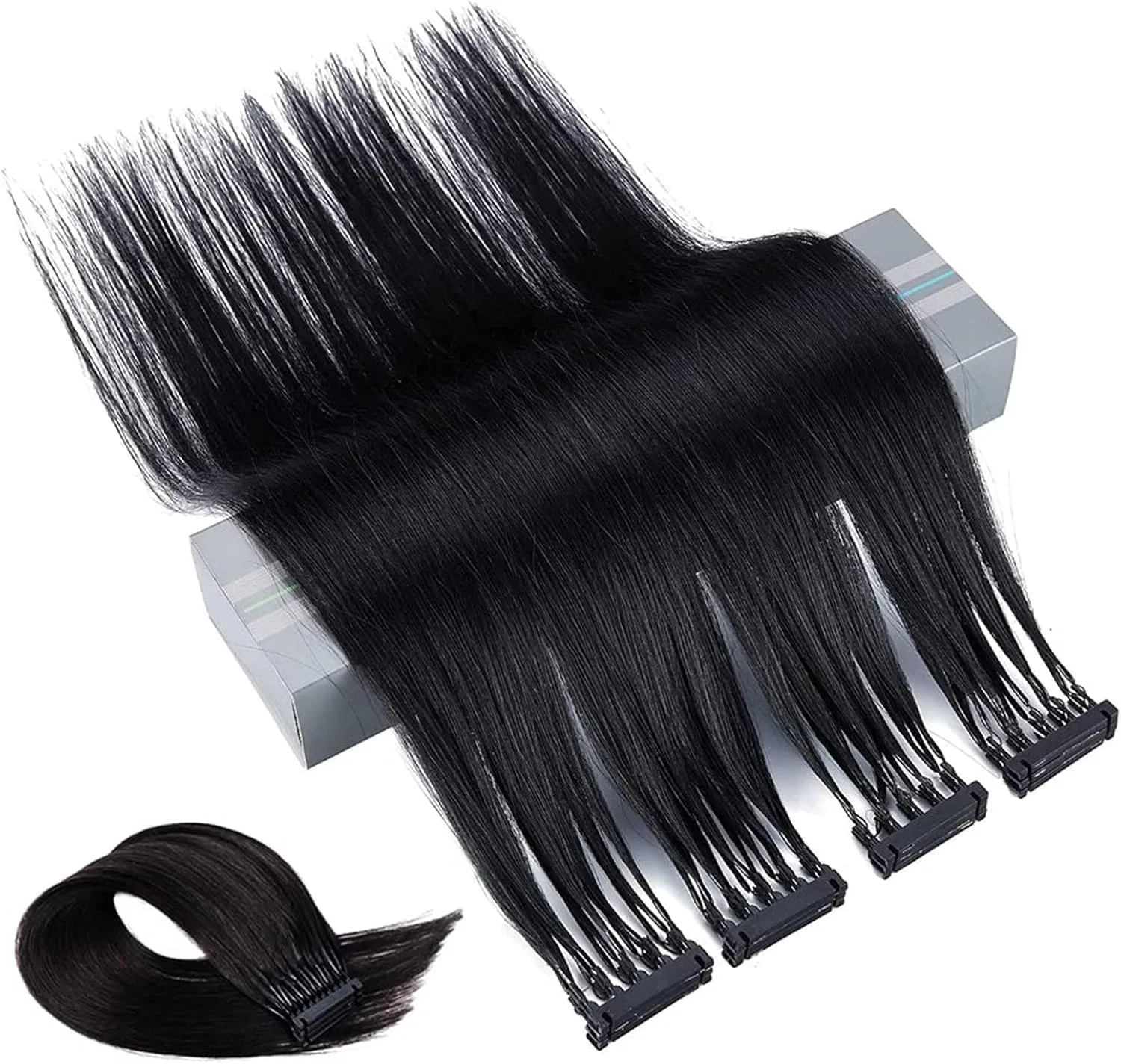 Накладные волосы 6D Real Hair Extensions 2-го поколения Mkll, #1