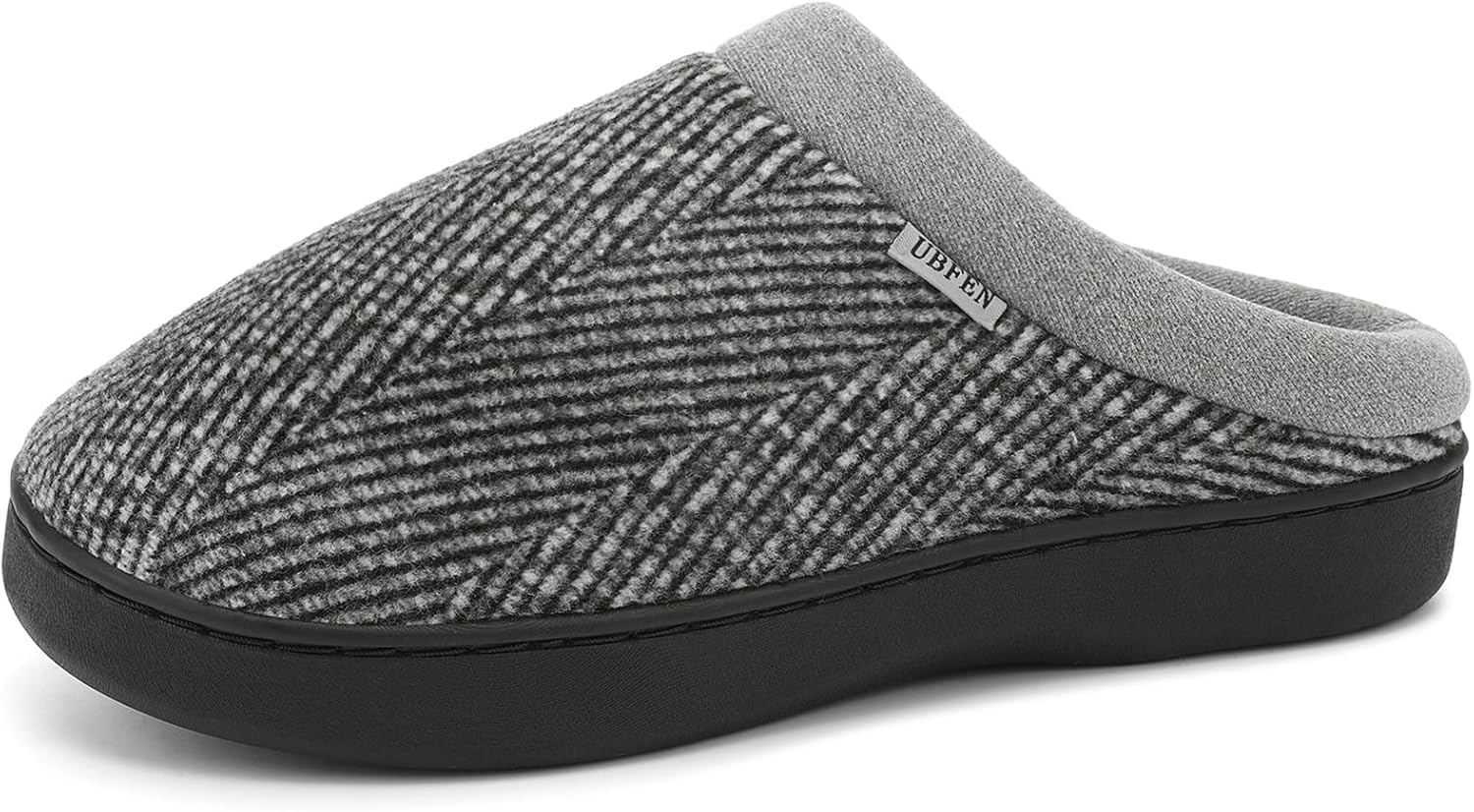 

Мужские тапочки UBFEN для дома и спальни с мемори-пенной стелькой, легкие, без застежек, подходят для улицы, серый