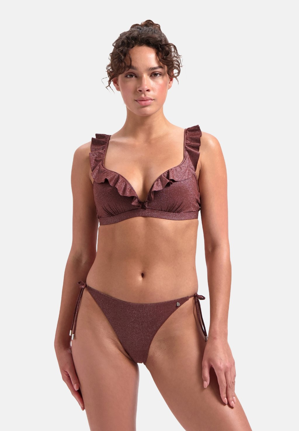 

Верх бикини RUFFLE Beachlife, бургундия