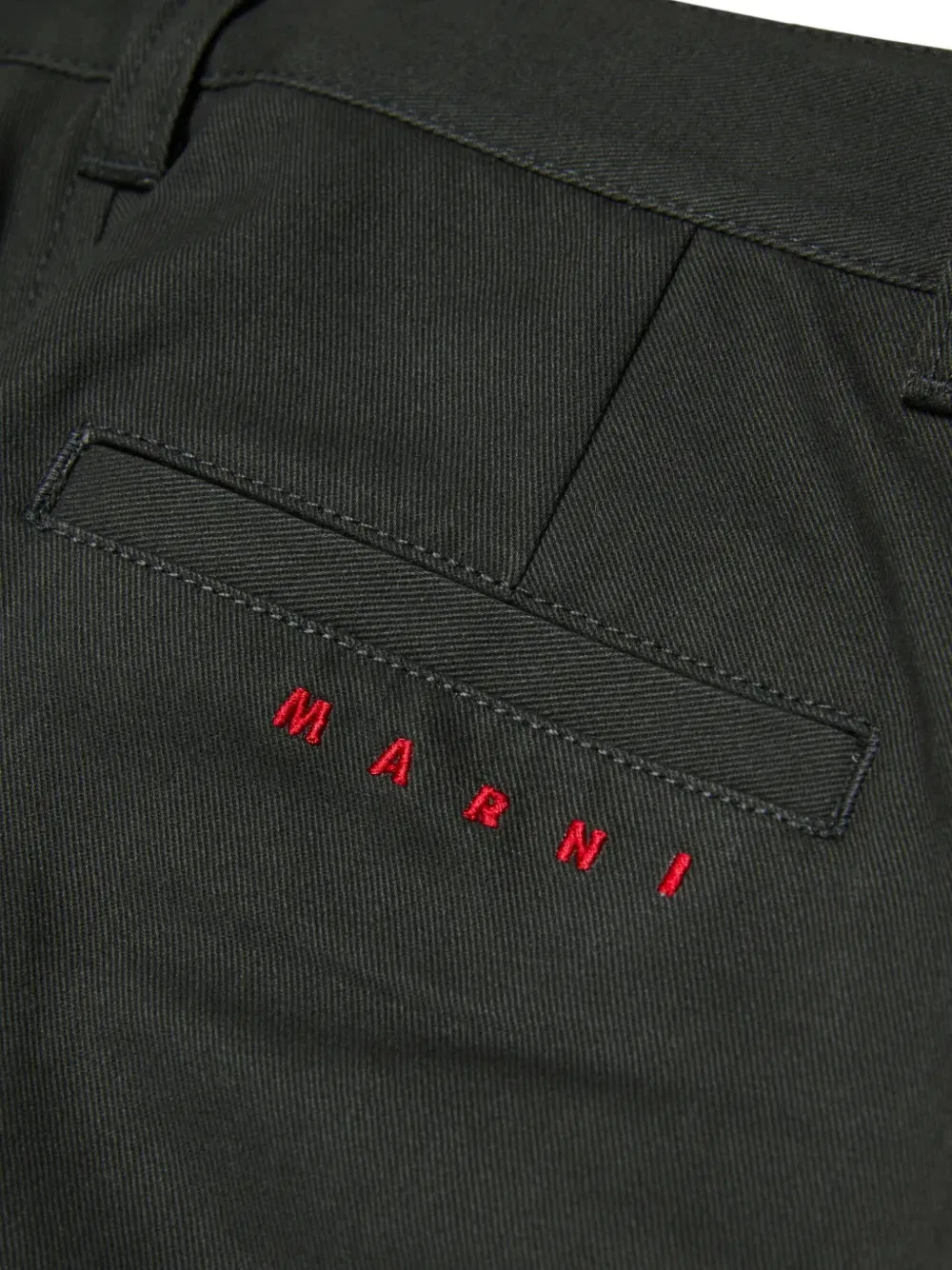 Брюки с вышитым логотипом Marni Kids, серый — фото 4