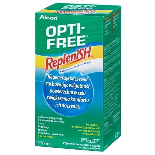 

Многофункциональное дезинфицирующее средство для линз, 120 мл Opti-Free, RepleniSH