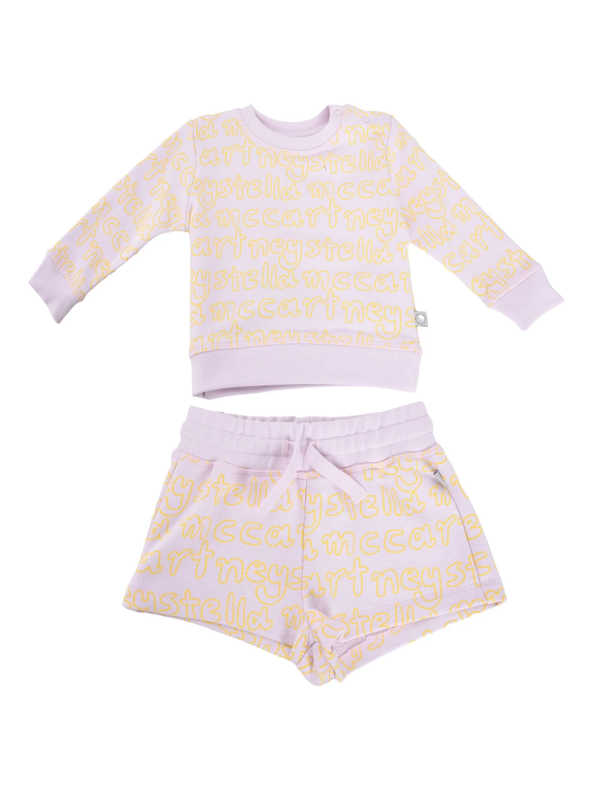 

Комплект из футболки и шортов с логотипом Stella Mccartney Kids, розовый