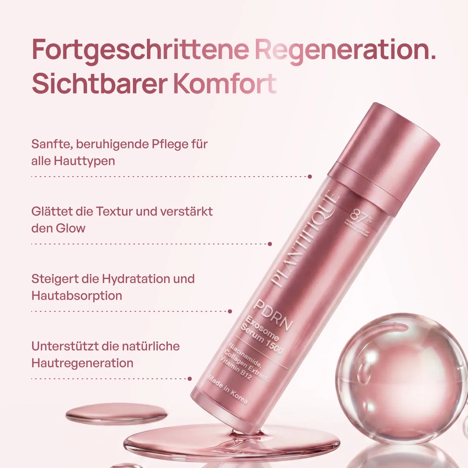 Сыворотка Plantifique — Корейская для лица PDRN Exosome Reedle Shot Serum 1500 PPM — фото 4