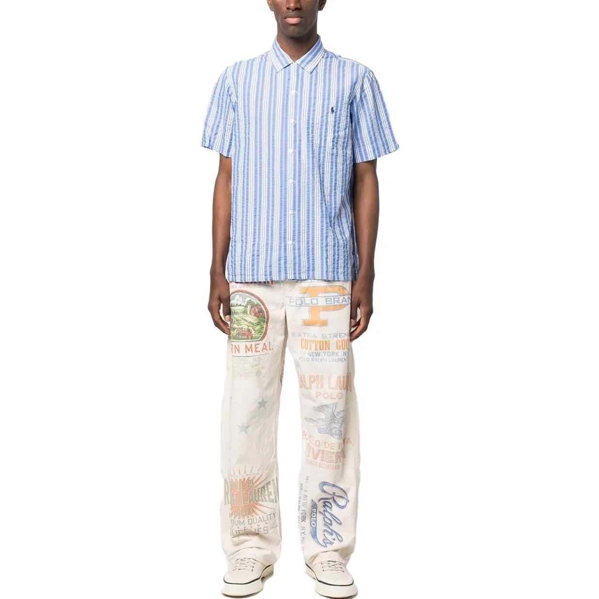 Рубашка Polo Pony Striped Cotton Polo Ralph Lauren, Blue — фото 3