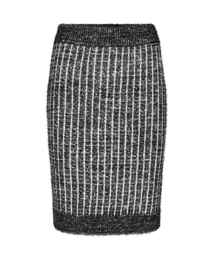 

Мини-Юбка из твидового трикотажа Karl Lagerfeld, черный