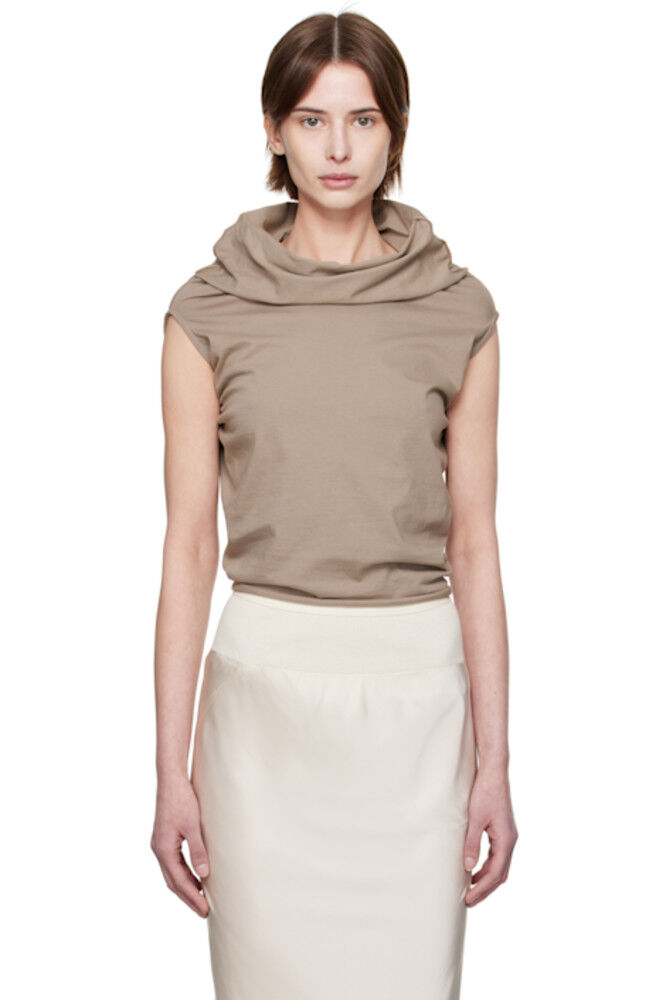 

Топ из джерси Hollywood Shroud Taupe Rick Owens
