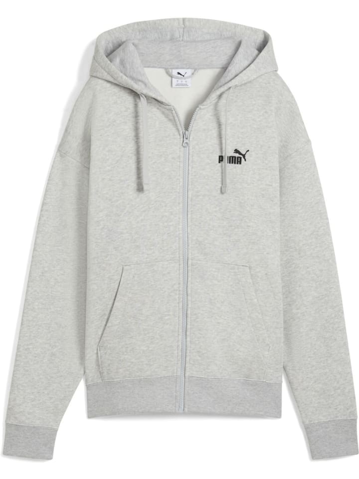 

Puma Куртка "ESS Small No.1 Logo Comfort Full-Zip Hoodie FL" серого цвета