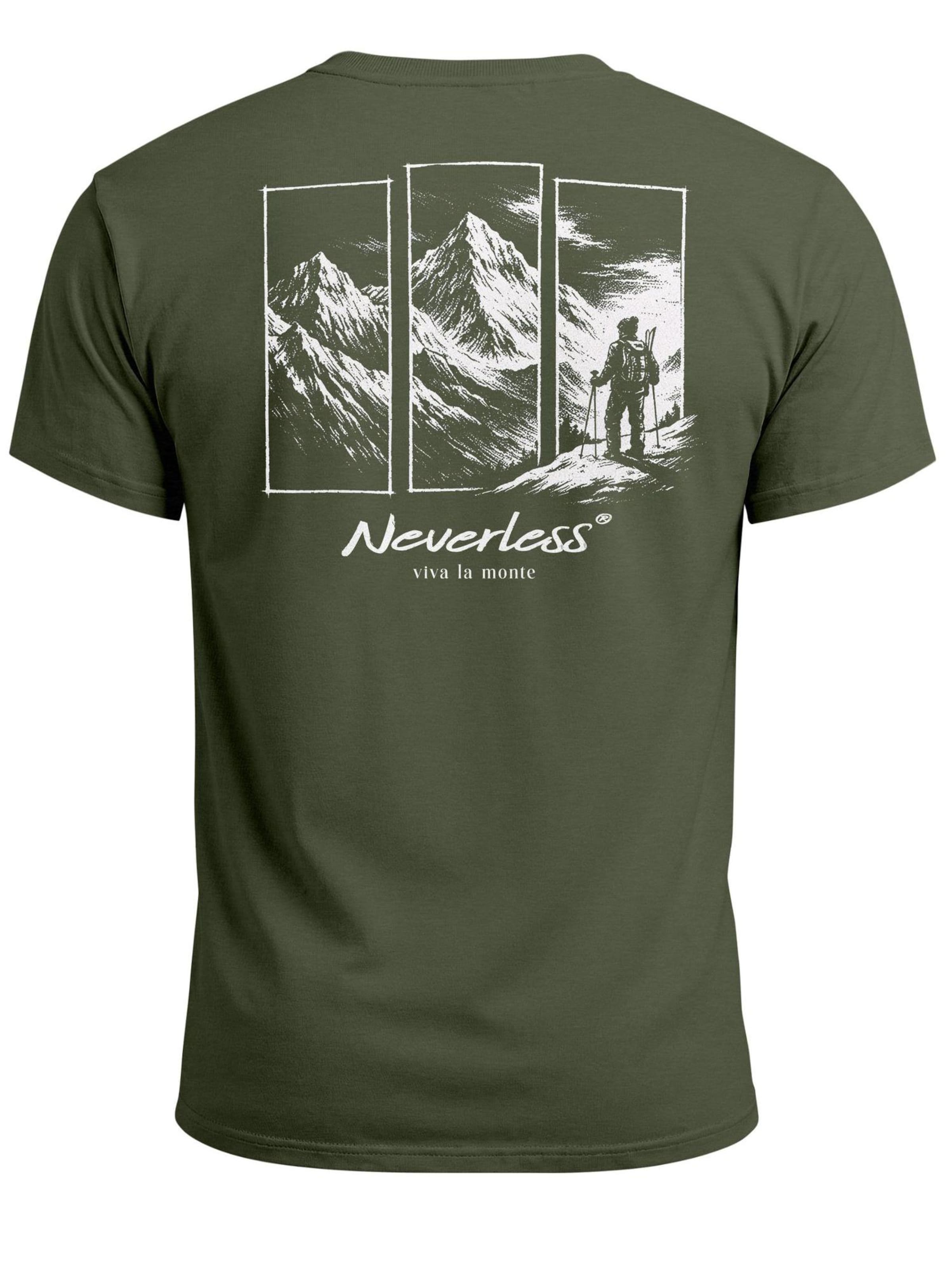 

Neverless Футболка 'viva la monte' в цвете Green