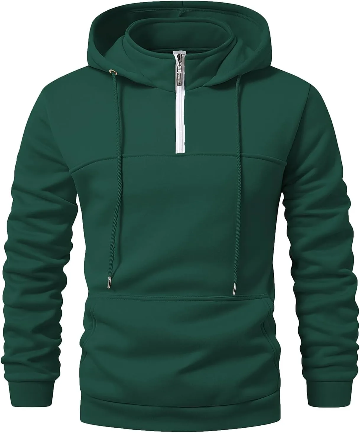 

Толстовка мужская evzosrz с капюшоном и карманами, Quarter Zip, Lightweight Fleece, Slim Fit