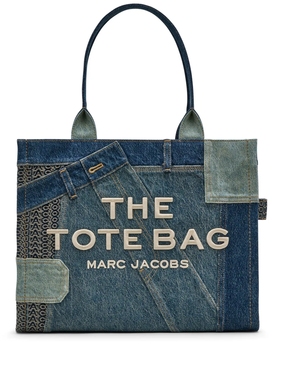 

Сумка The Large Deconstructed Denim Tote MARC JACOBS, синий