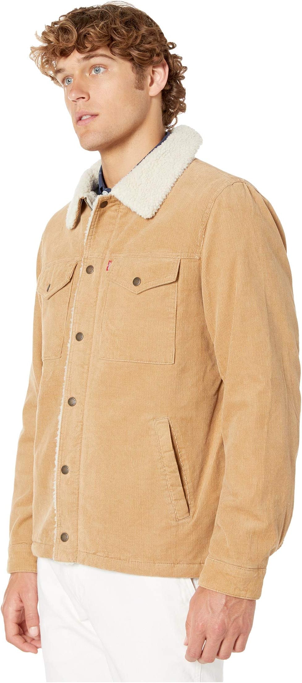 Мужская куртка Trucker с двумя карманами и мягкой шерпой Levi's, Tan — фото 2